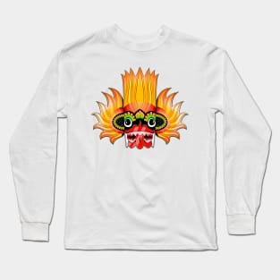 Traditional face mask design Long Sleeve T-Shirt